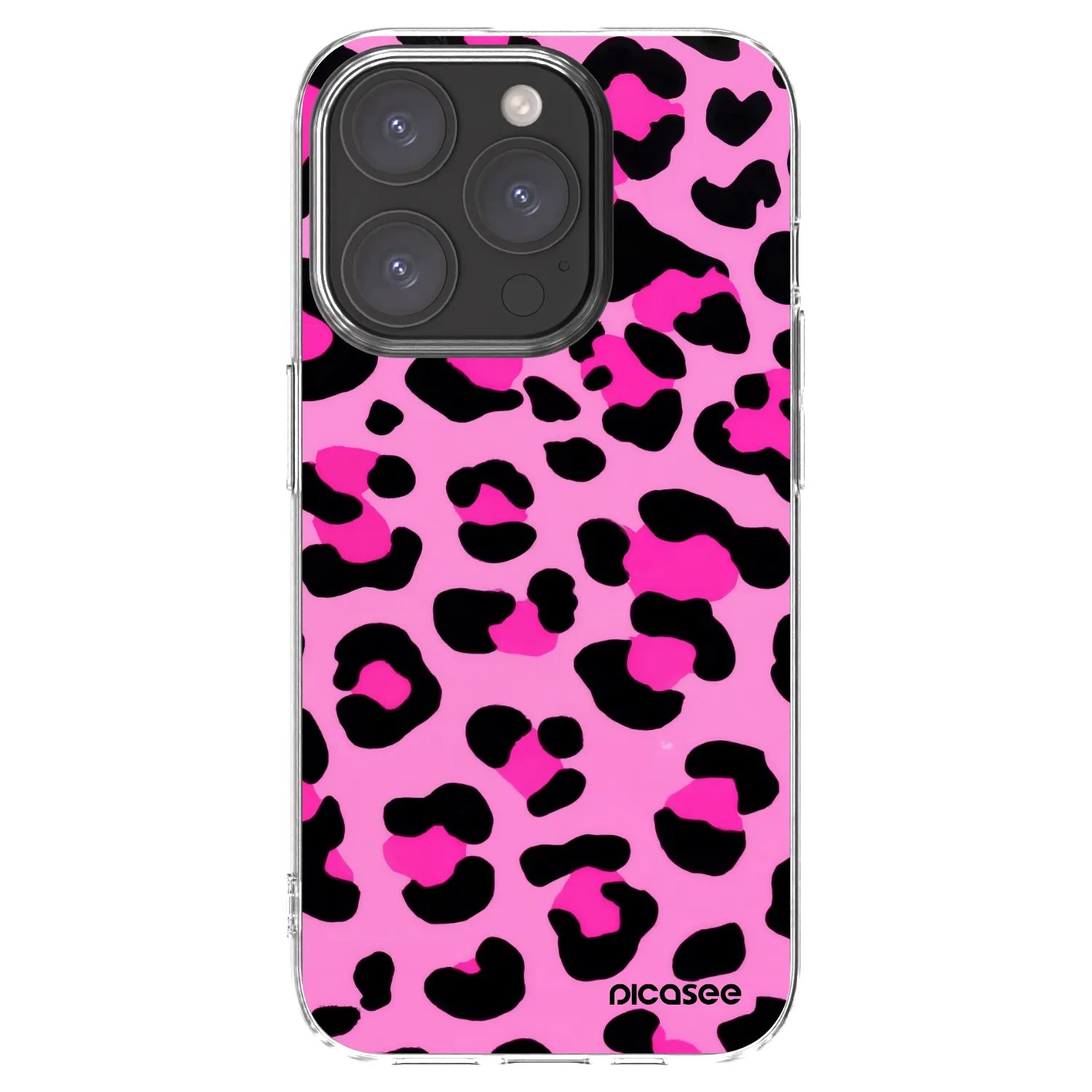 Picasee Apple iPhone 15 Pro Hülle - Transparentes Silikon - Pink Tiger