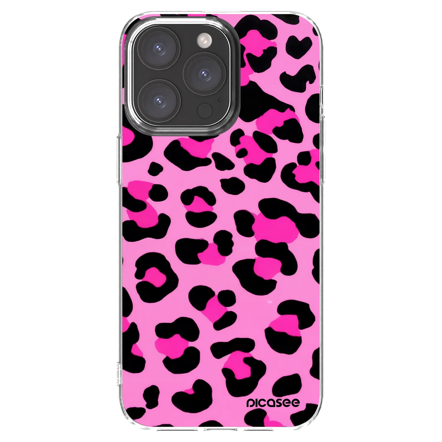 Picasee Apple iPhone 15 Pro Max Hülle - Transparentes Silikon - Pink Tiger