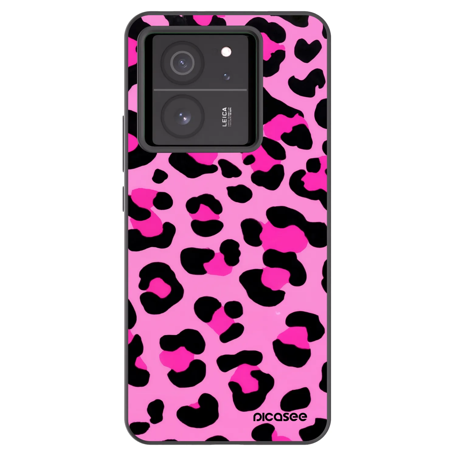 Picasee Xiaomi 13T Hülle - Schwarzes Silikon - Pink Tiger