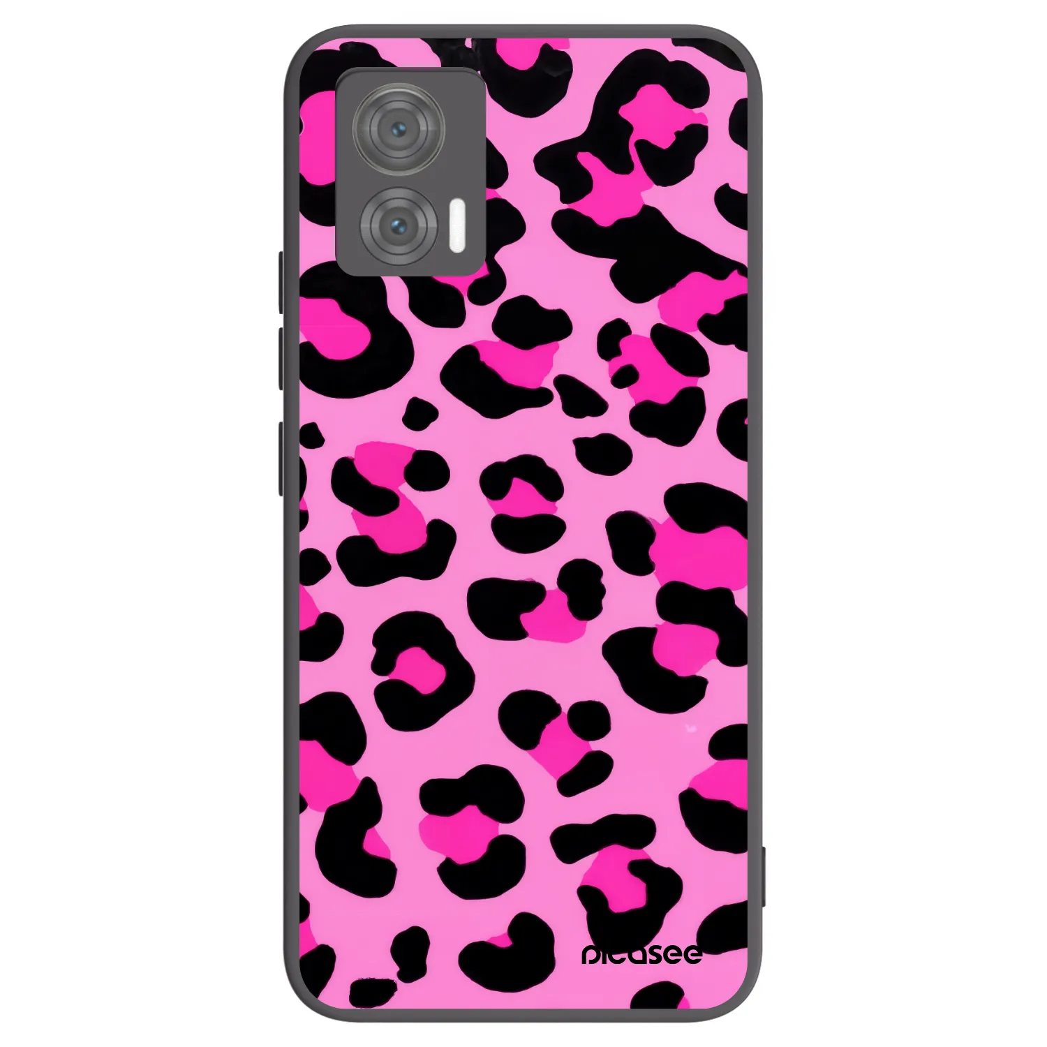 Picasee Motorola Edge 30 Neo Hülle - Schwarzes Silikon - Pink Tiger