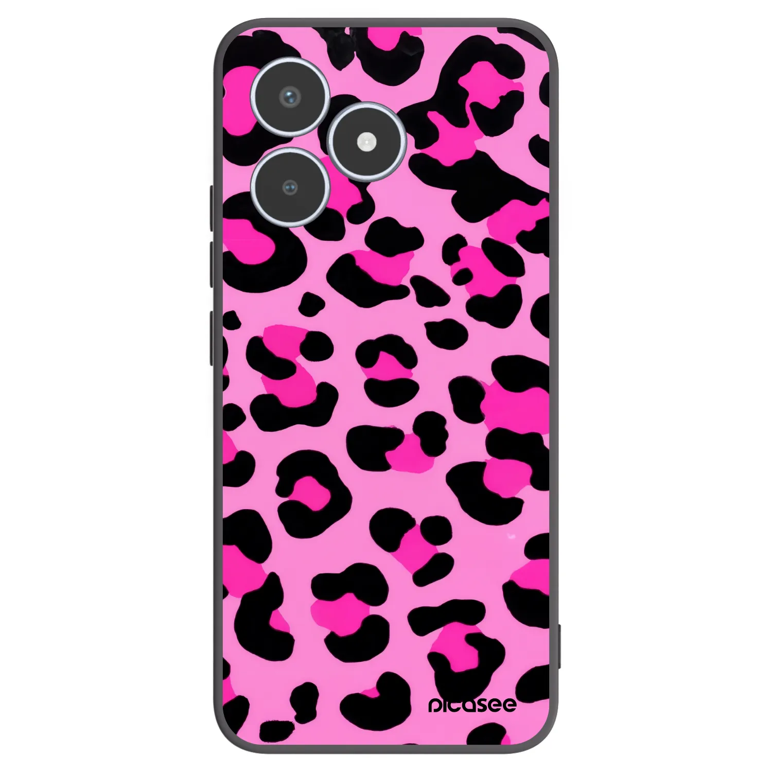Picasee Realme C53 Hülle - Schwarzes Silikon - Pink Tiger