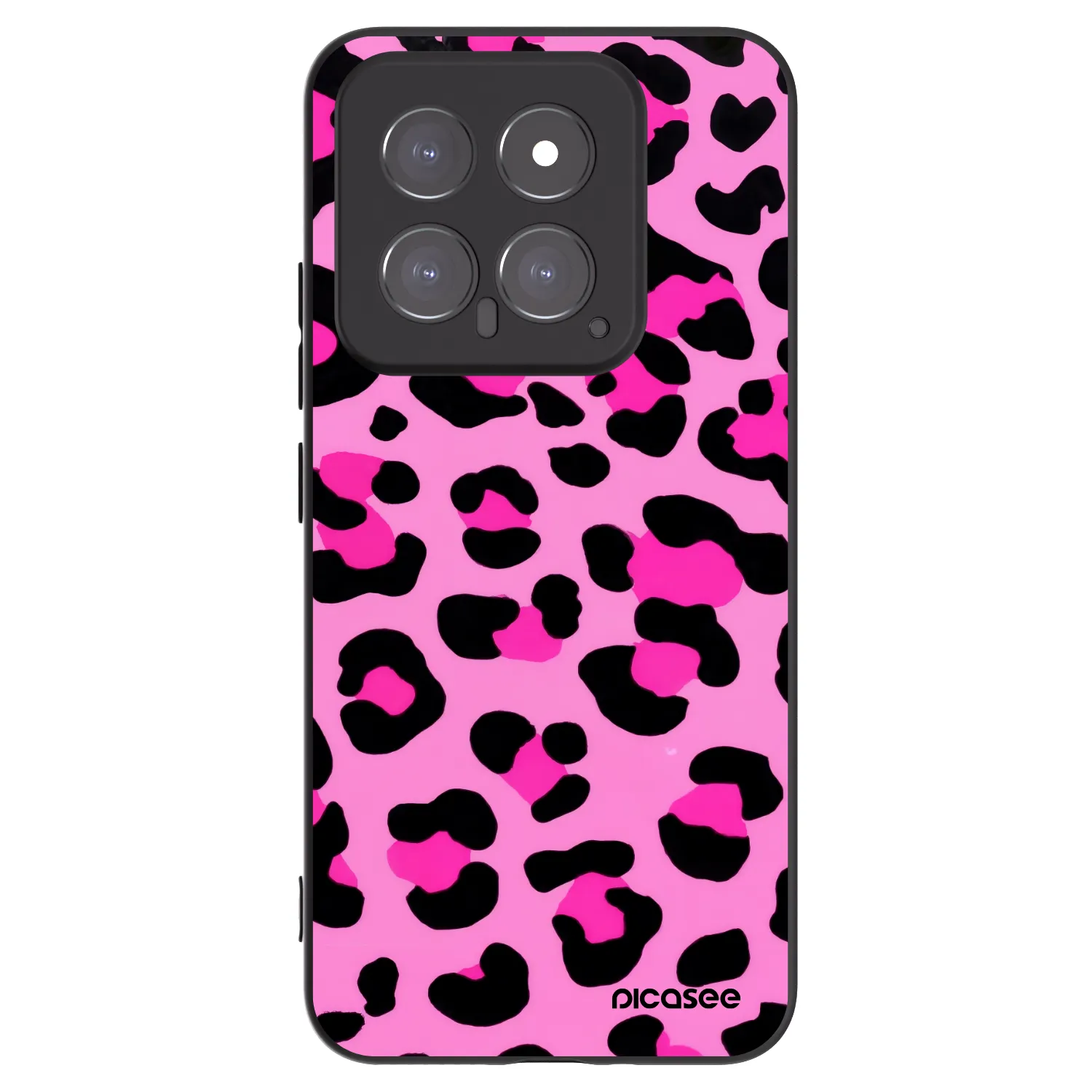 Picasee Xiaomi 14 Hülle - Schwarzes Silikon - Pink Tiger