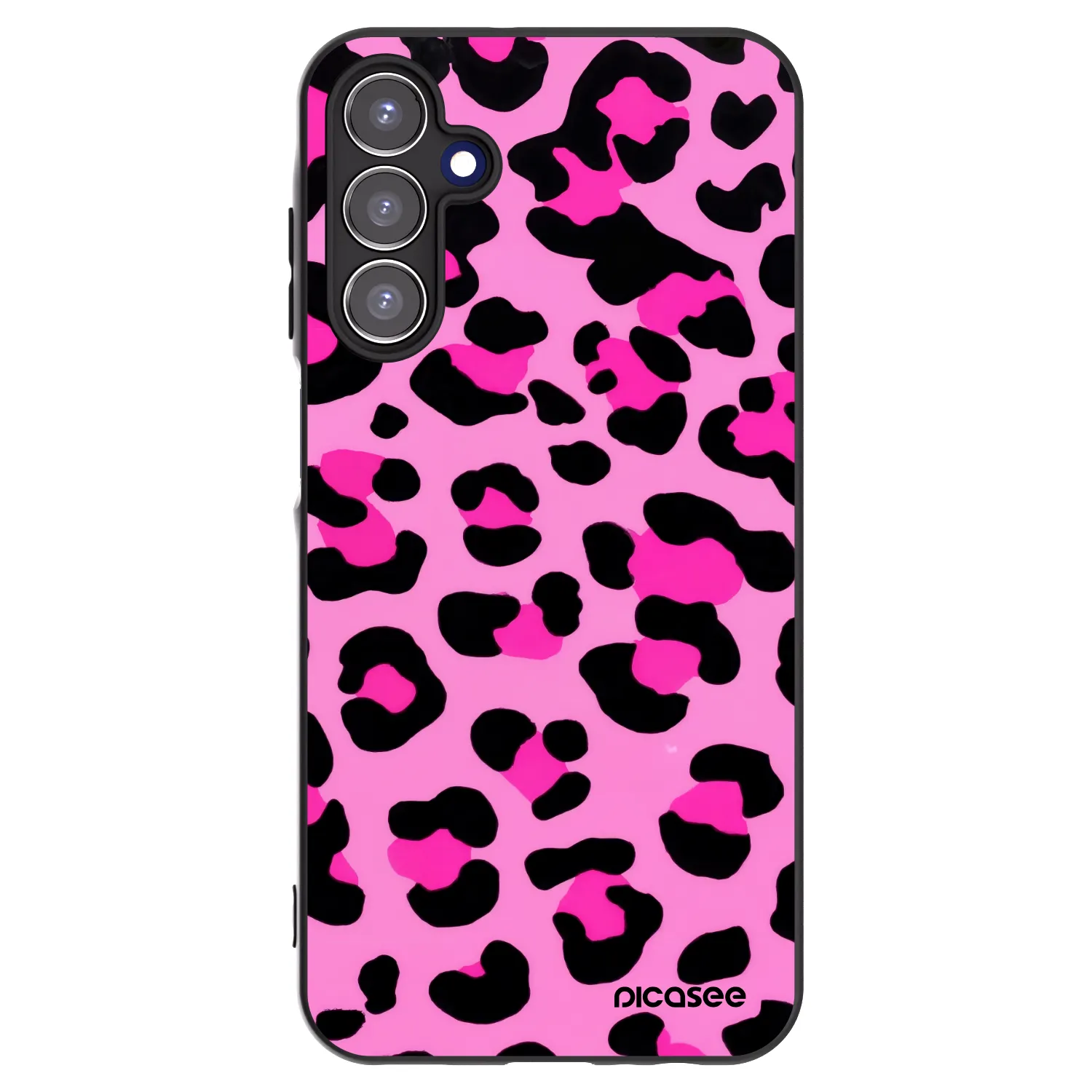 Picasee Samsung Galaxy A15 A155F 4G Hülle - Schwarzes Silikon - Pink Tiger