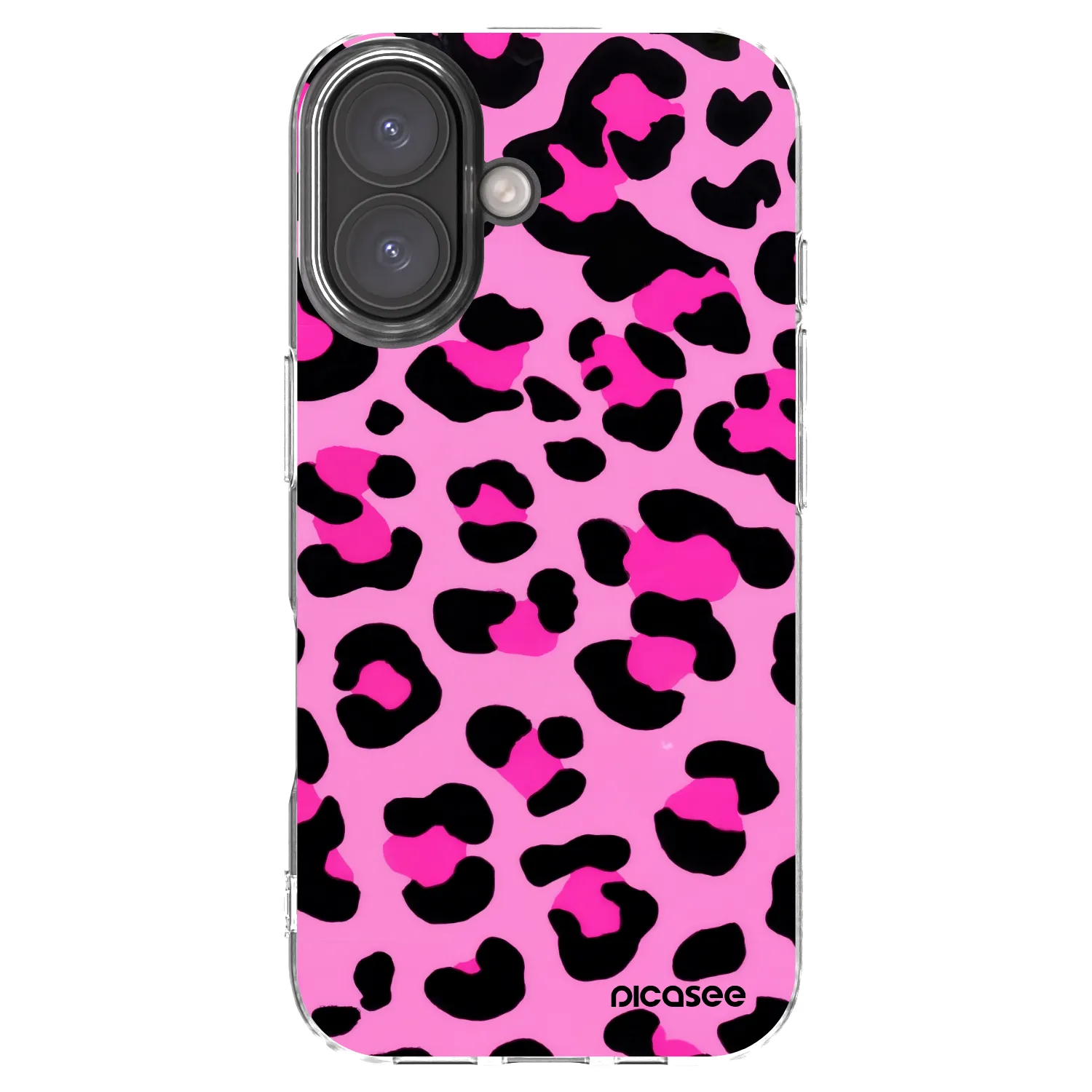 Picasee Apple iPhone 16 Hülle - Transparentes Silikon - Pink Tiger