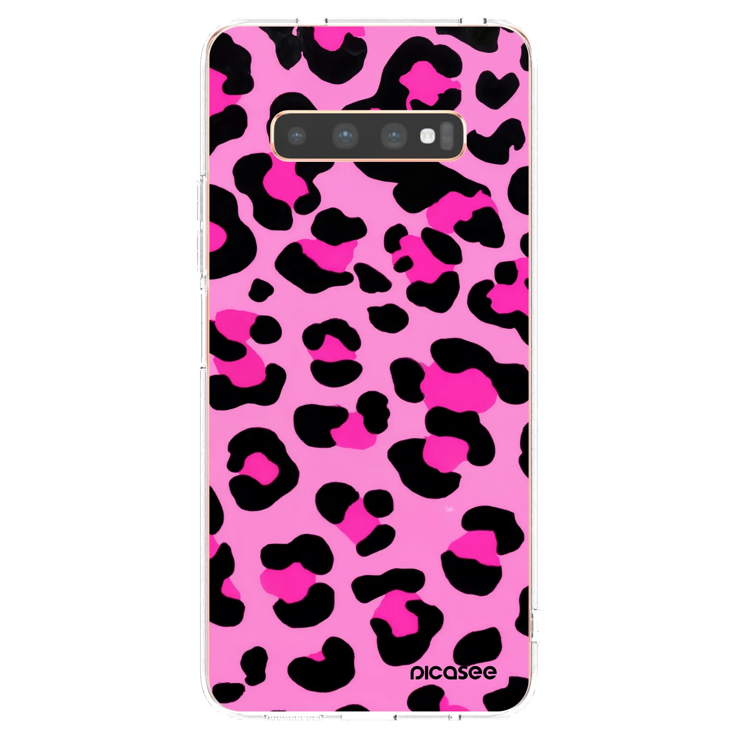 Picasee Samsung Galaxy S10 Plus G975 Hülle - Transparentes Silikon - Pink Tiger
