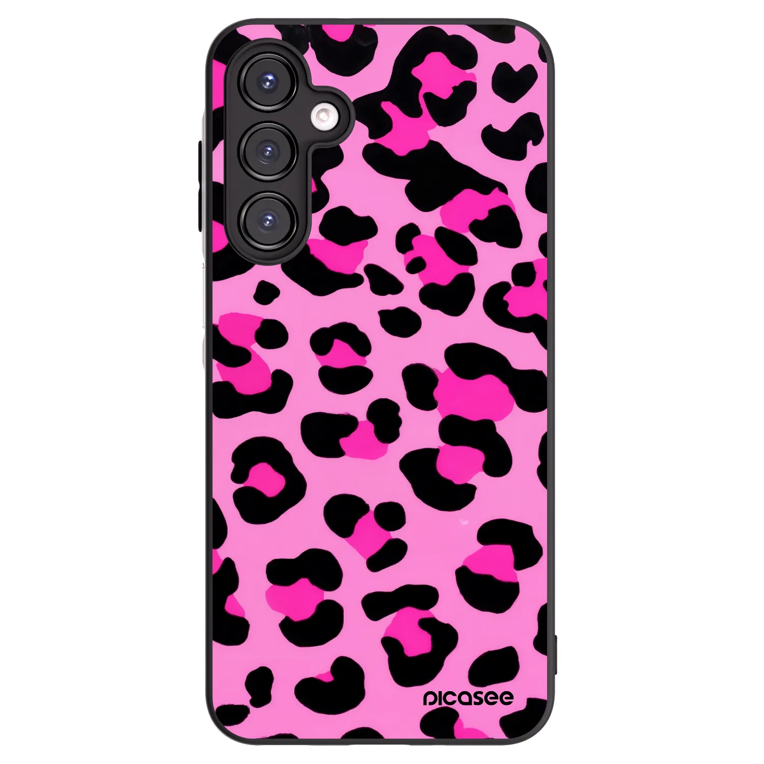Picasee Samsung Galaxy A16 5G Hülle - Schwarzes Silikon - Pink Tiger