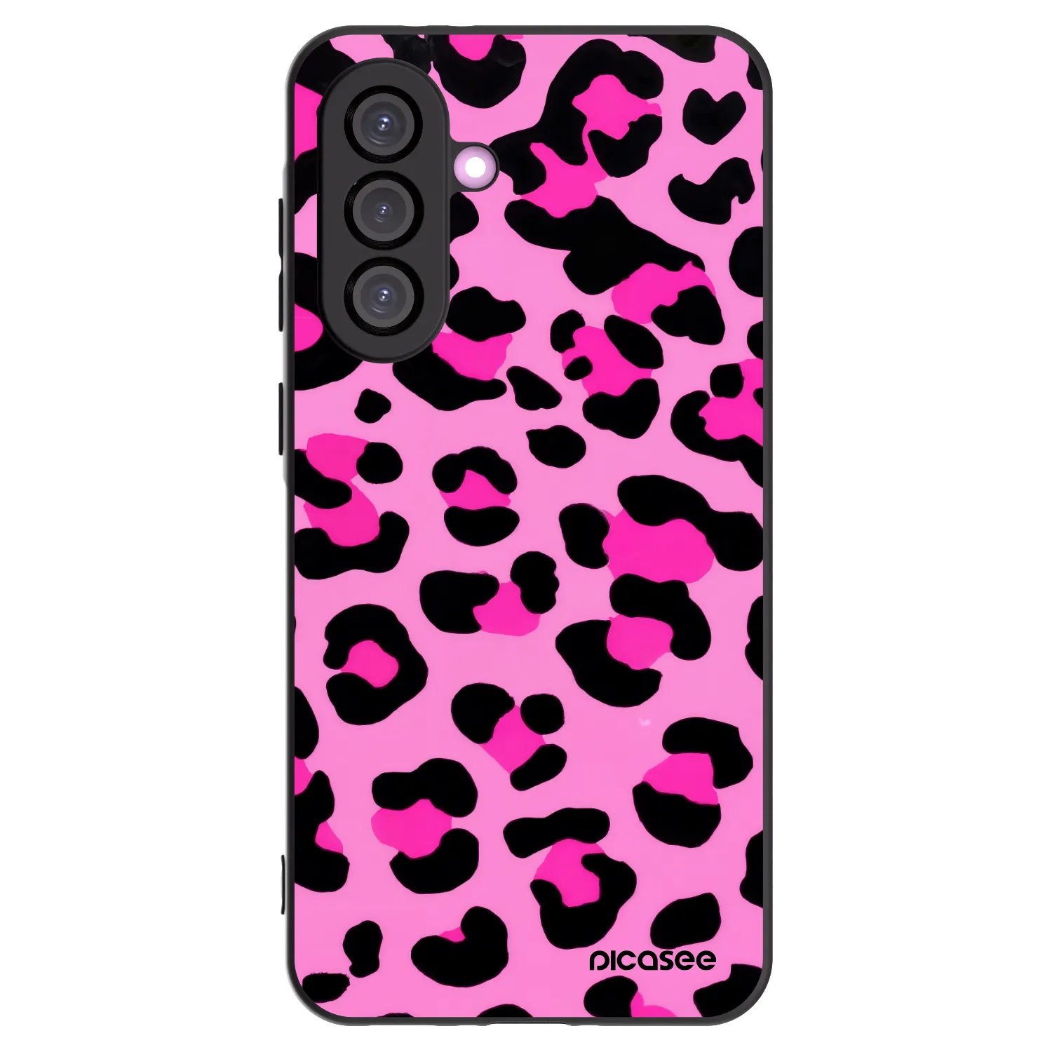 Picasee Samsung Galaxy A56 5G A566B Hülle - Schwarzes Silikon - Pink Tiger
