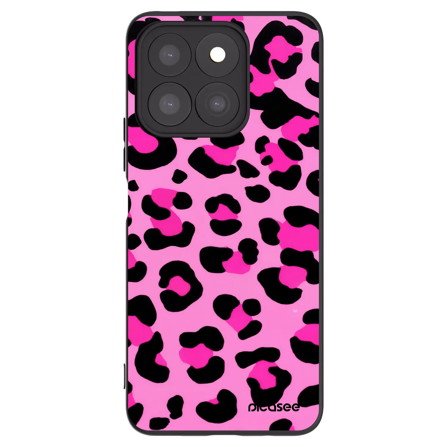 Picasee Honor X8c Hülle - Schwarzes Silikon - Pink Tiger