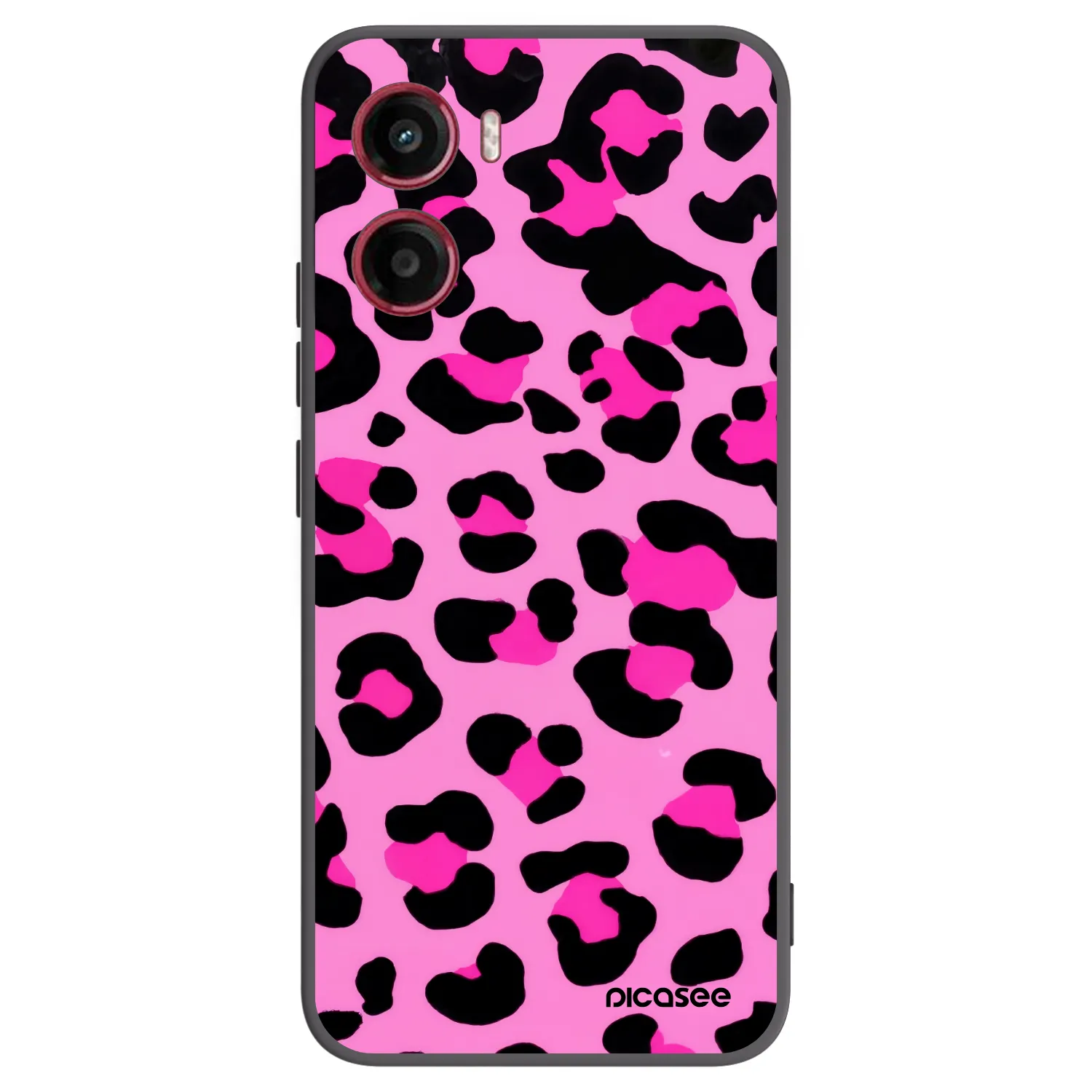 Picasee Motorola Moto G05 Hülle - Schwarzes Silikon - Pink Tiger