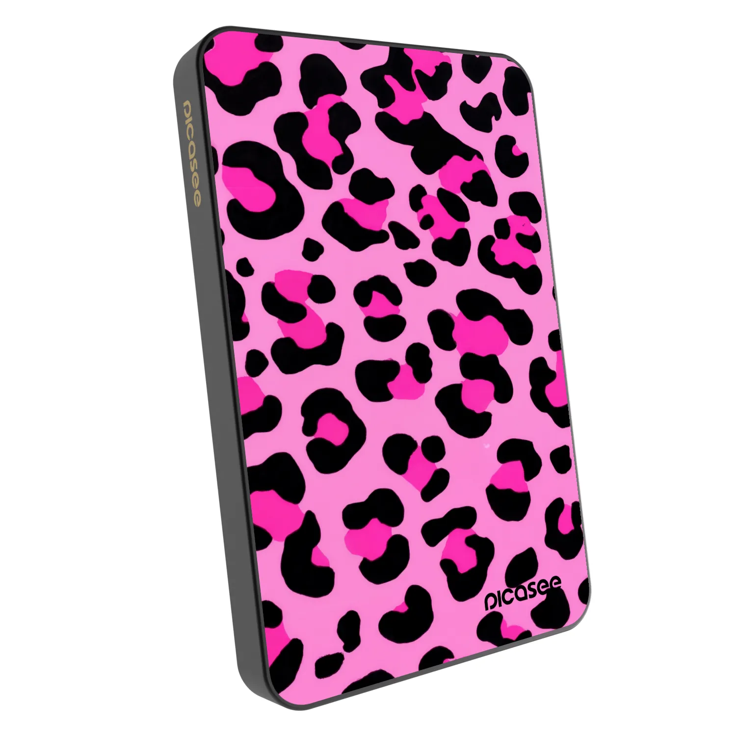 Picasee Powerbank mit MagSafe 5 000 mAh Grau - Pink Tiger