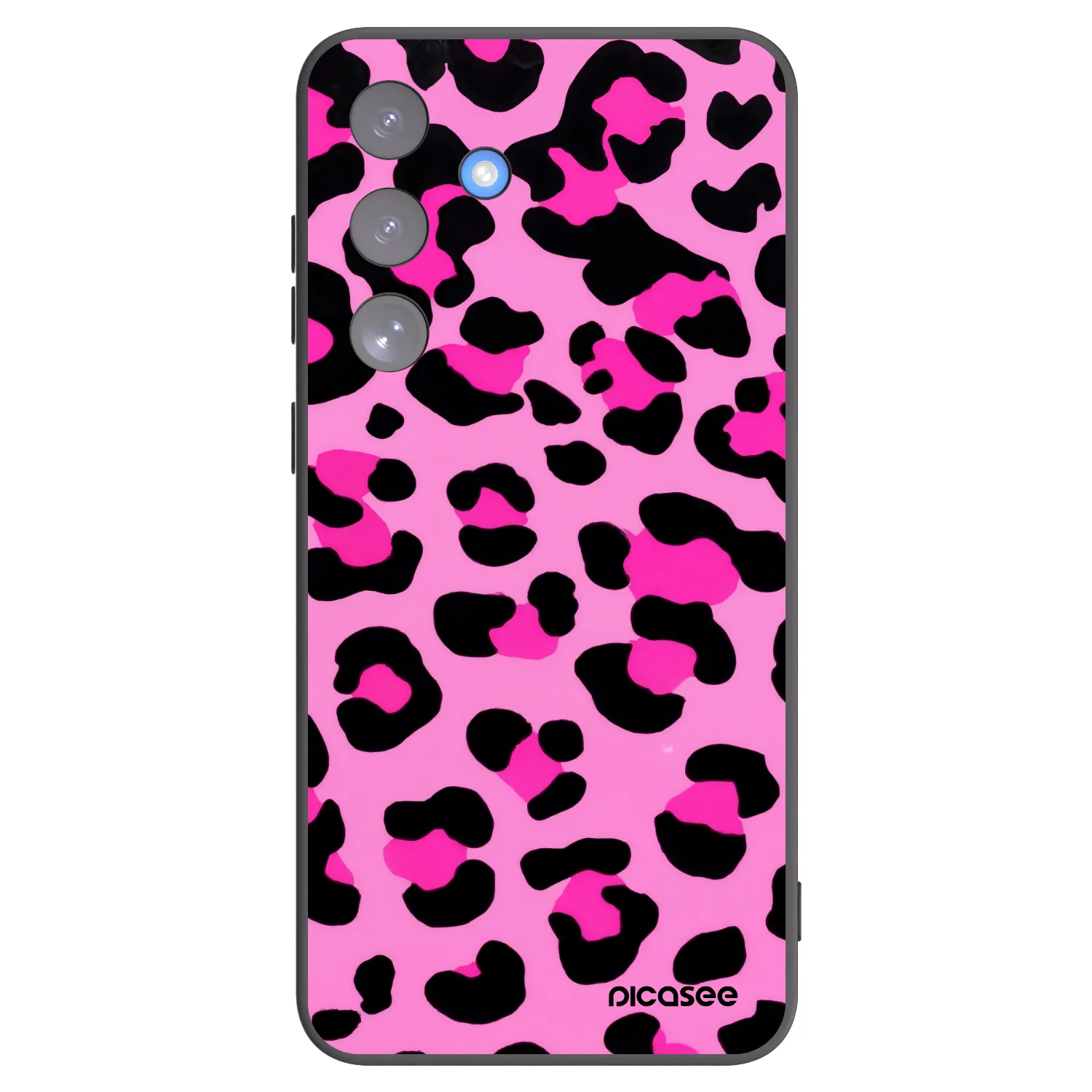 Picasee Samsung Galaxy S25 FE 5G Hülle - Schwarzes Silikon - Pink Tiger