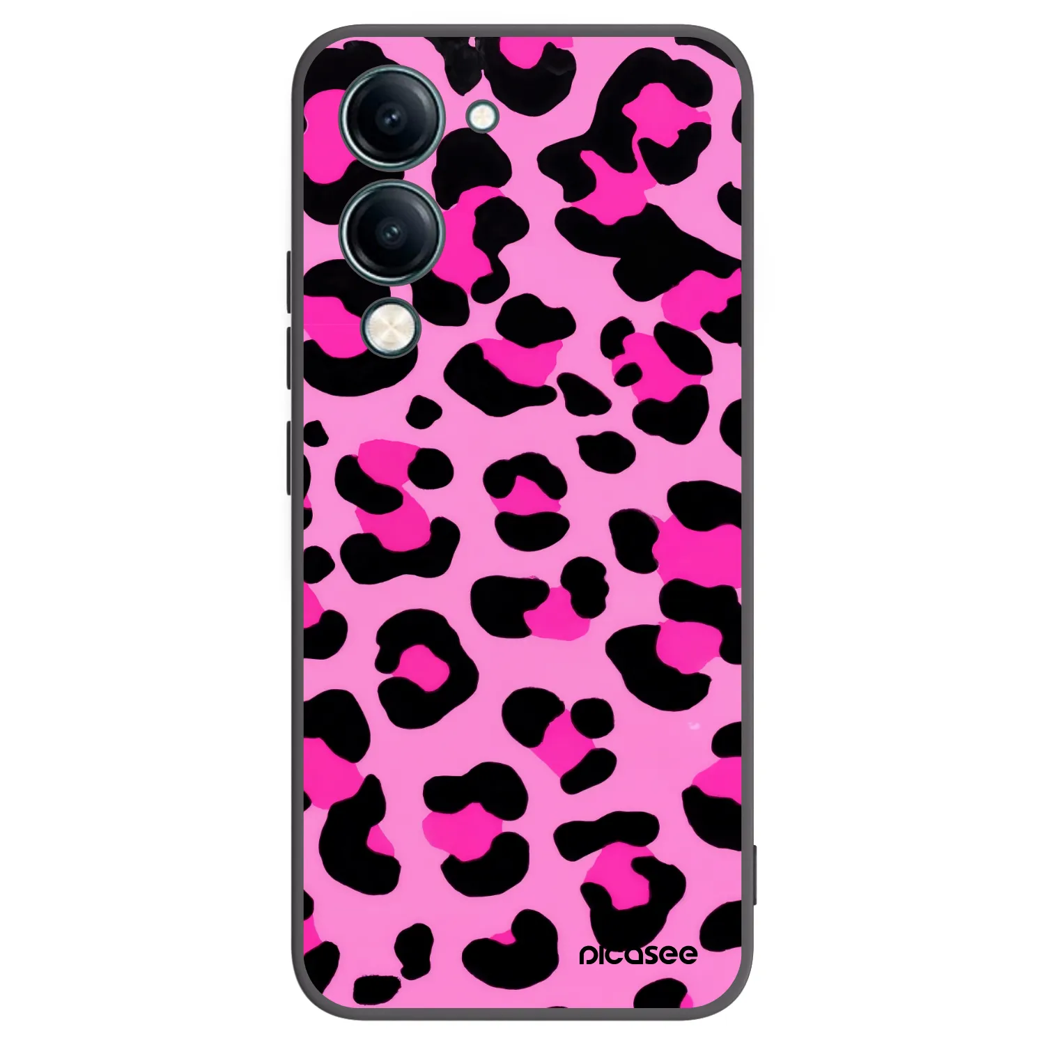 Picasee Vivo Y29s 5G Hülle - Schwarzes Silikon - Pink Tiger