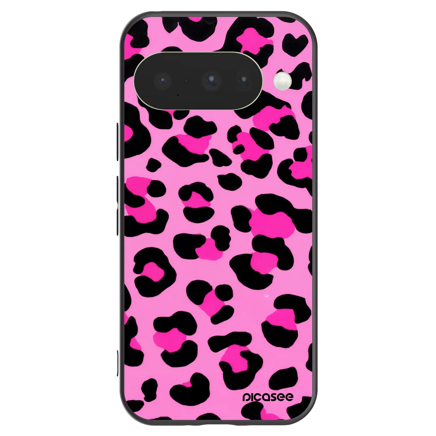 Picasee Google Pixel 10 Hülle - Schwarzes Silikon - Pink Tiger