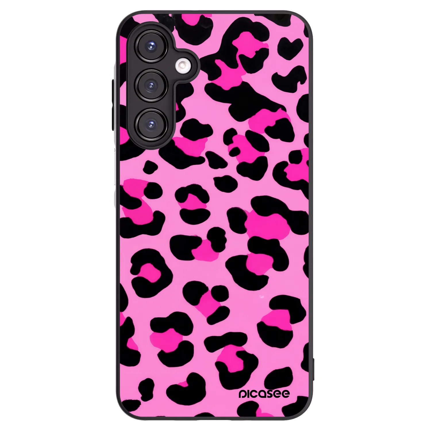 Picasee Samsung Galaxy A16 4G Hülle - Schwarzes Silikon - Pink Tiger