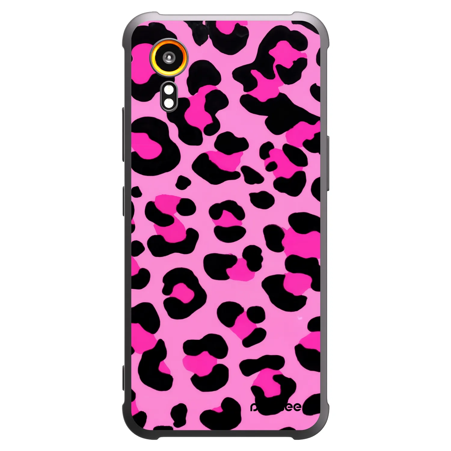Picasee Samsung Galaxy Xcover 7 Hülle - Schwarzes Silikon - Pink Tiger
