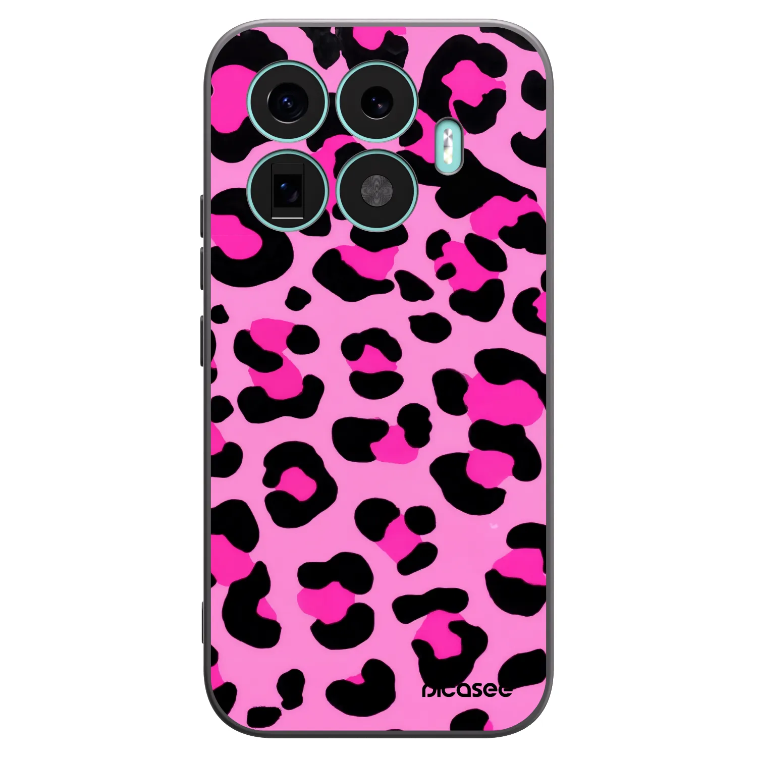 Picasee Xiaomi 17T Hülle - Schwarzes Silikon - Pink Tiger