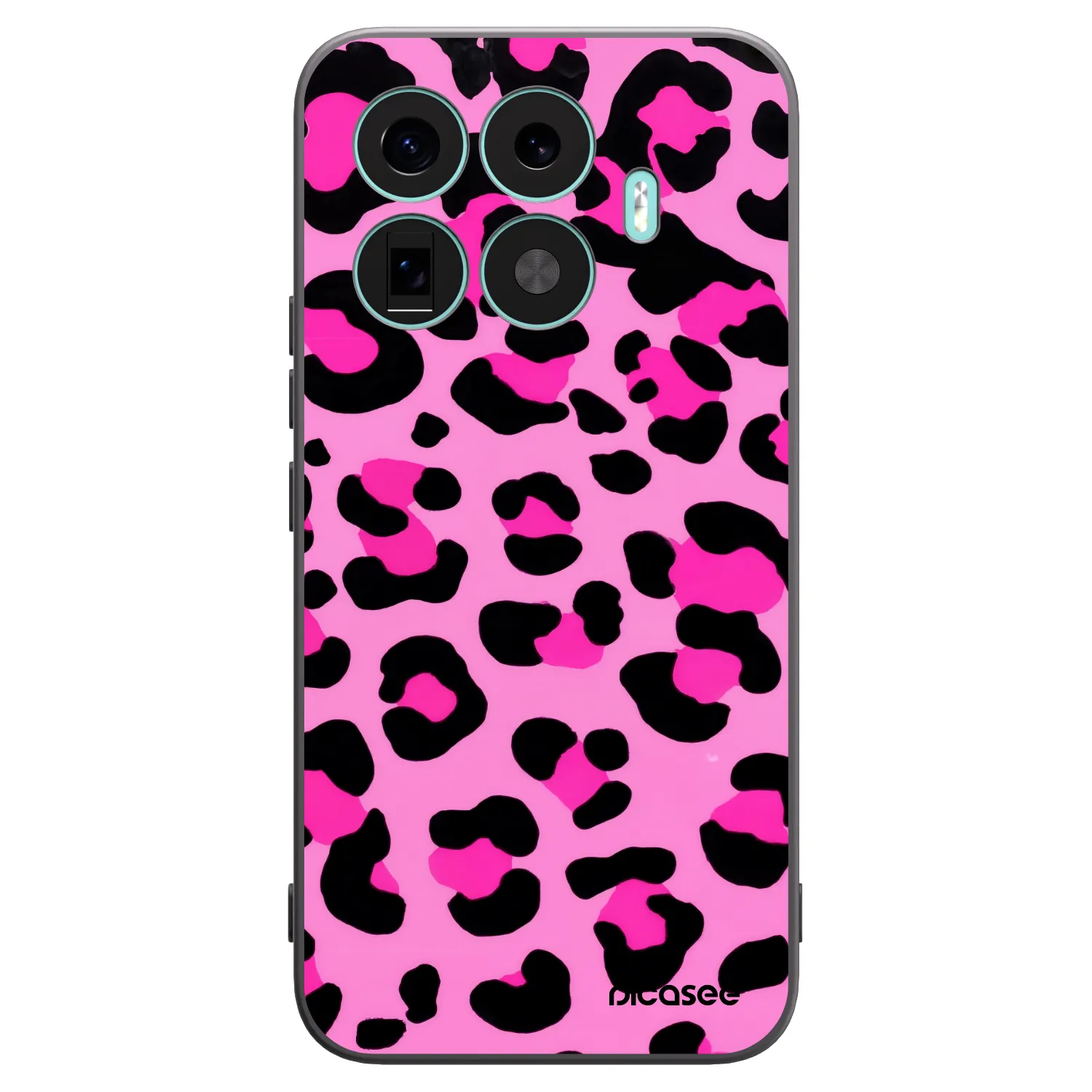 Picasee Xiaomi 17T Pro Hülle - Schwarzes Silikon - Pink Tiger