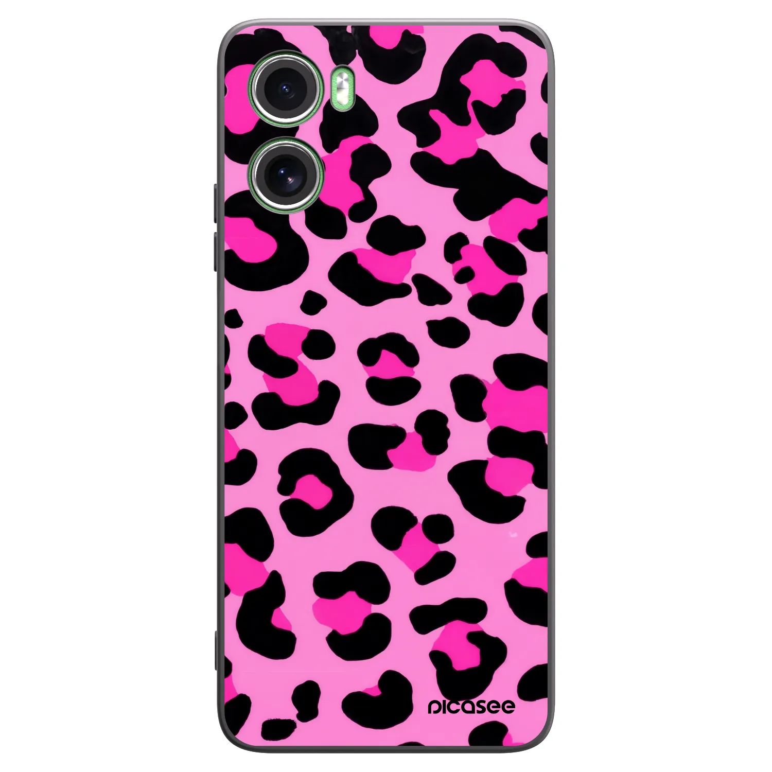 Picasee Motorola Moto G06 Hülle - Schwarzes Silikon - Pink Tiger
