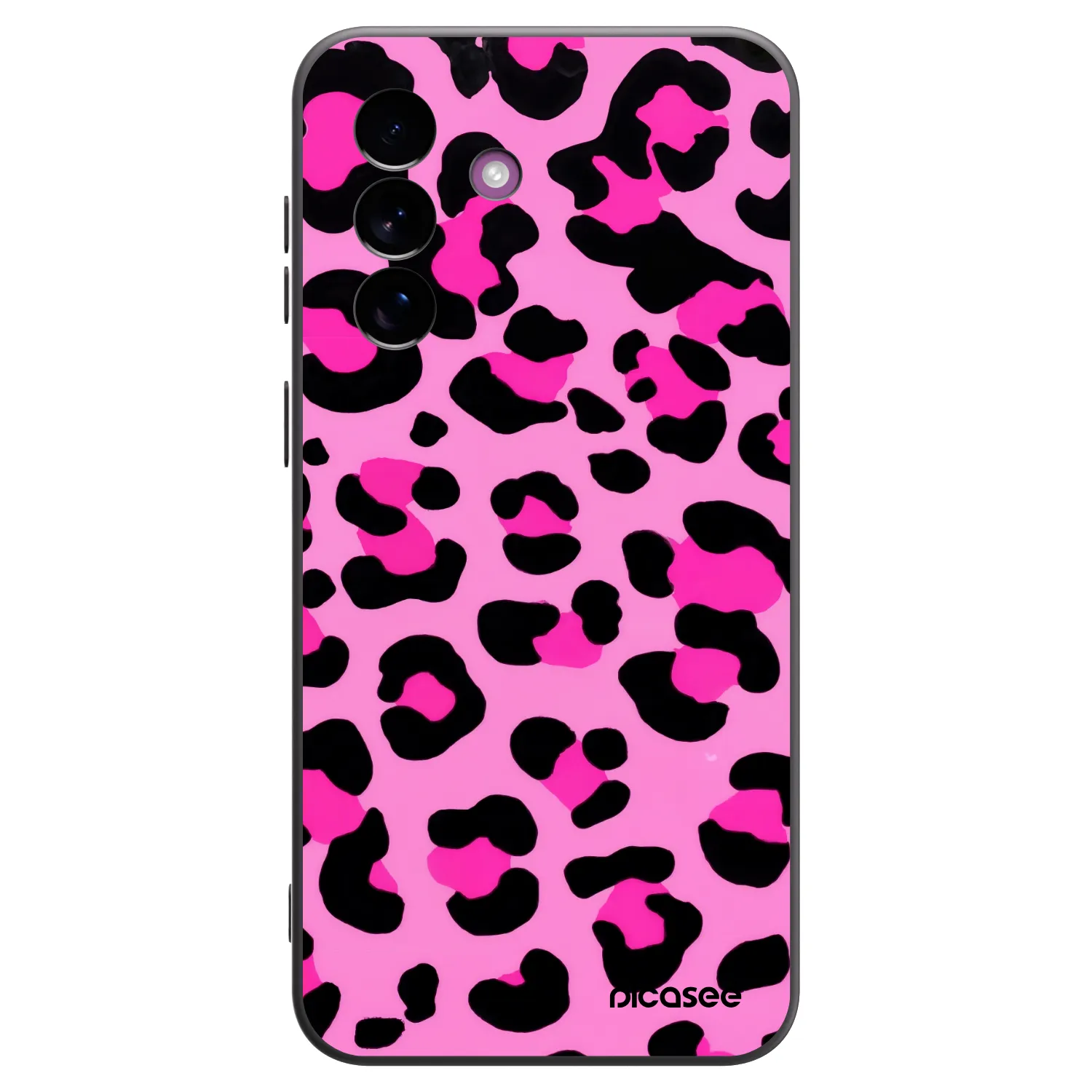 Picasee Samsung Galaxy A37 Hülle - Schwarzes Silikon - Pink Tiger