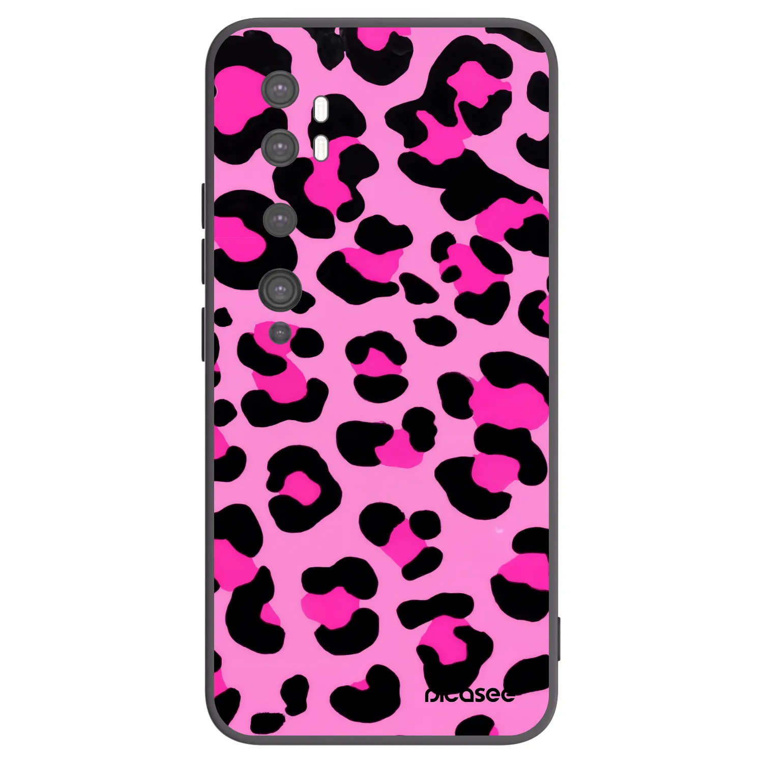 Picasee Xiaomi Mi Note 10 (Pro) Hülle - Schwarzes Silikon - Pink Tiger