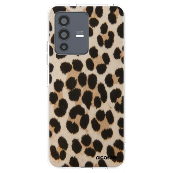 Picasee Vivo V23 5G Hülle - Transparentes Silikon - Brown Tiger