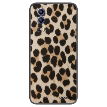 Picasee Vivo Y52 5G Hülle - Schwarzes Silikon - Brown Tiger