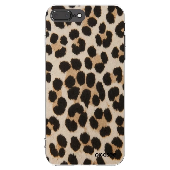 Picasee Apple iPhone 8 Plus Hülle - Transparentes Silikon - Brown Tiger