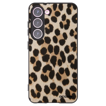 Picasee Samsung Galaxy S23 5G Hülle - Schwarzes Silikon - Brown Tiger