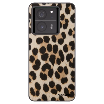 Picasee Xiaomi 13T Pro Hülle - Schwarzes Silikon - Brown Tiger