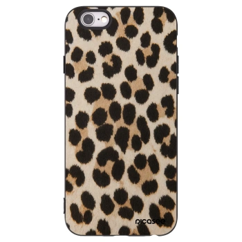 Picasee Apple iPhone 6/6S Hülle - Schwarzes Silikon - Brown Tiger