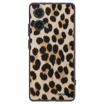 Picasee Motorola Moto G35 5G Hülle - Schwarzes Silikon - Brown Tiger