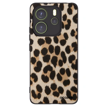 Picasee Xiaomi Redmi Note 14 4G Hülle - Schwarzes Silikon - Brown Tiger