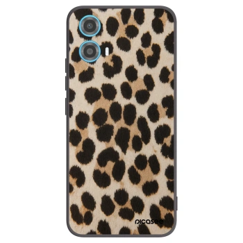 Picasee Motorola Moto G34 5G Hülle - Schwarzes Silikon - Brown Tiger