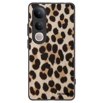 Picasee Vivo V50 Lite 5G Hülle - Schwarzes Silikon - Brown Tiger