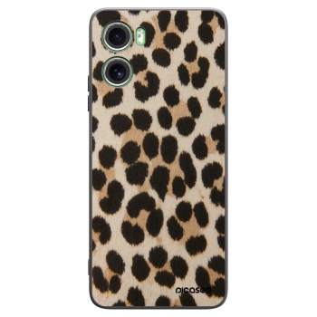 Picasee Motorola Moto G06 Hülle - Schwarzes Silikon - Brown Tiger