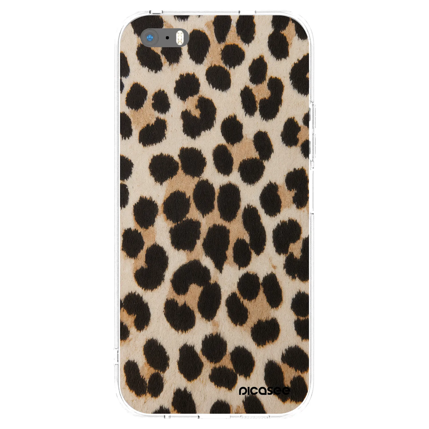 Picasee Apple iPhone 5/5S/SE Hülle - Transparentes Silikon - Brown Tiger