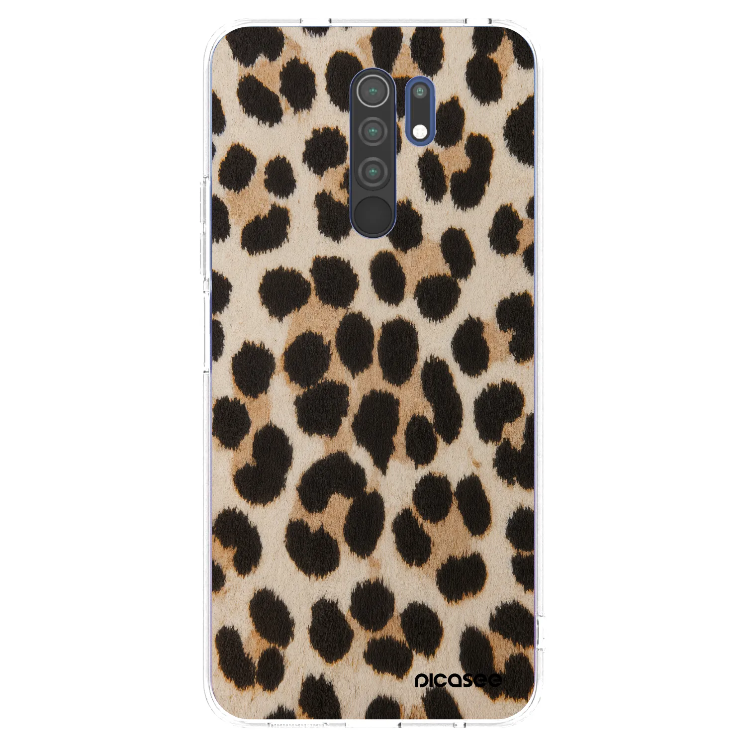 Picasee Xiaomi Redmi 9 Hülle - Transparentes Silikon - Brown Tiger