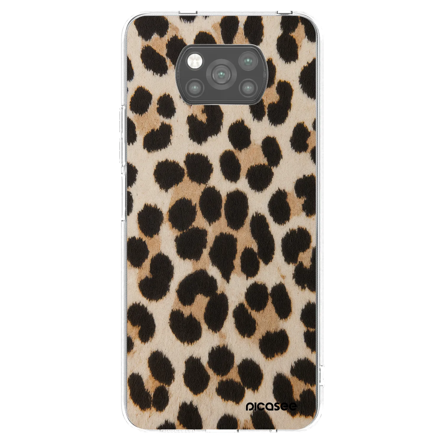 Picasee Xiaomi Poco X3 Hülle - Schwarzes Silikon - Brown Tiger