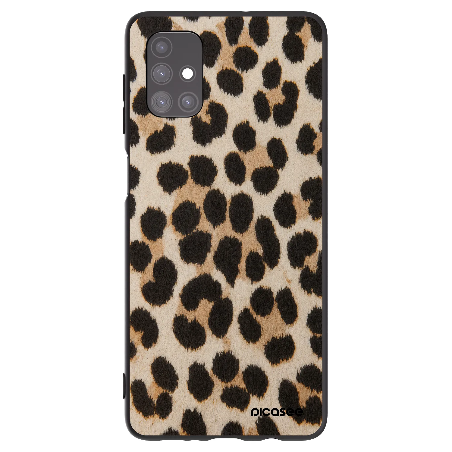 Picasee Samsung Galaxy M51 M515F Hülle - Schwarzes Silikon - Brown Tiger