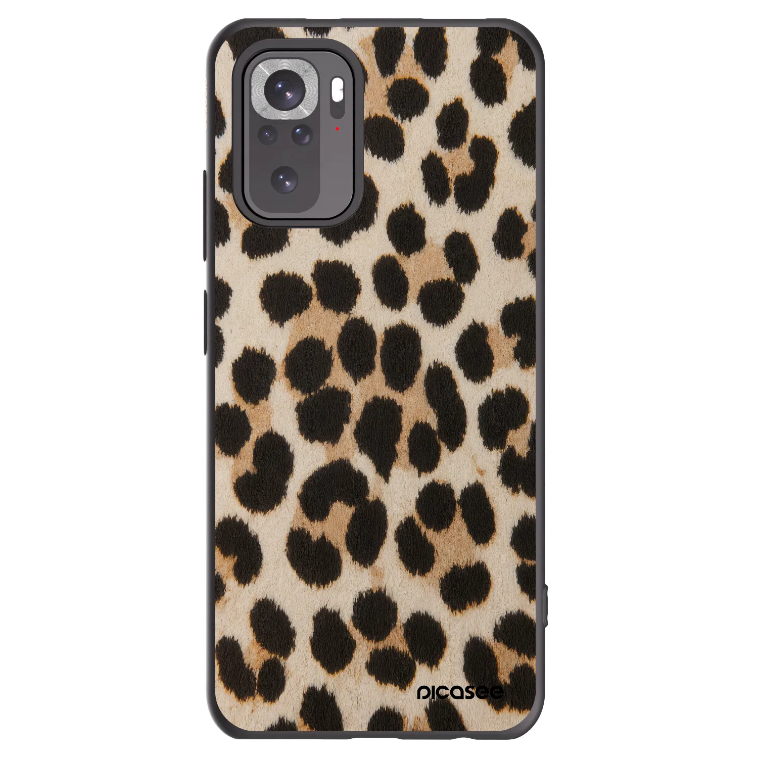 Picasee Xiaomi Redmi Note 10S Hülle - Schwarzes Silikon - Brown Tiger