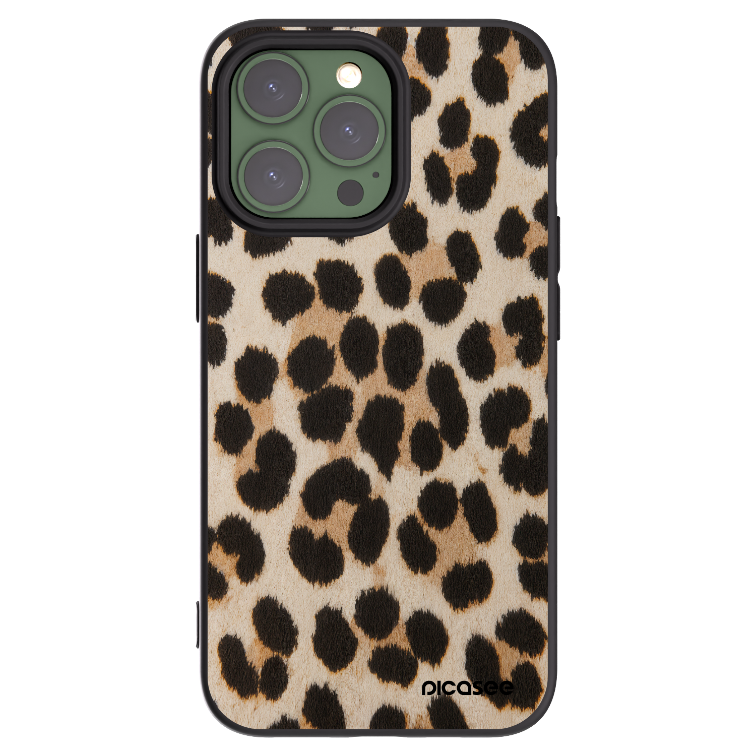 Picasee Apple iPhone 13 Pro Hülle - Schwarzes Silikon - Brown Tiger
