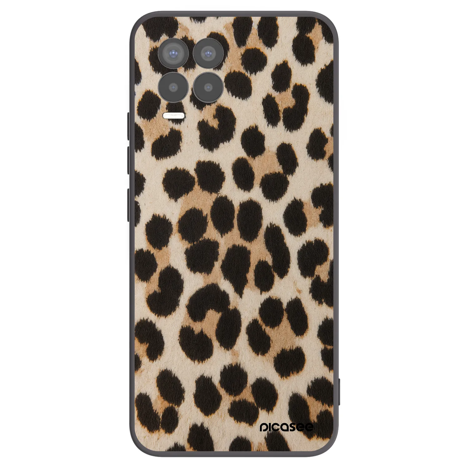 Picasee Realme 8 Pro Hülle - Schwarzes Silikon - Brown Tiger