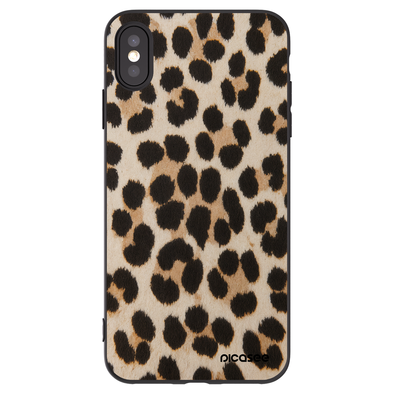 Picasee Apple iPhone XS Max Hülle - Schwarzes Silikon - Brown Tiger