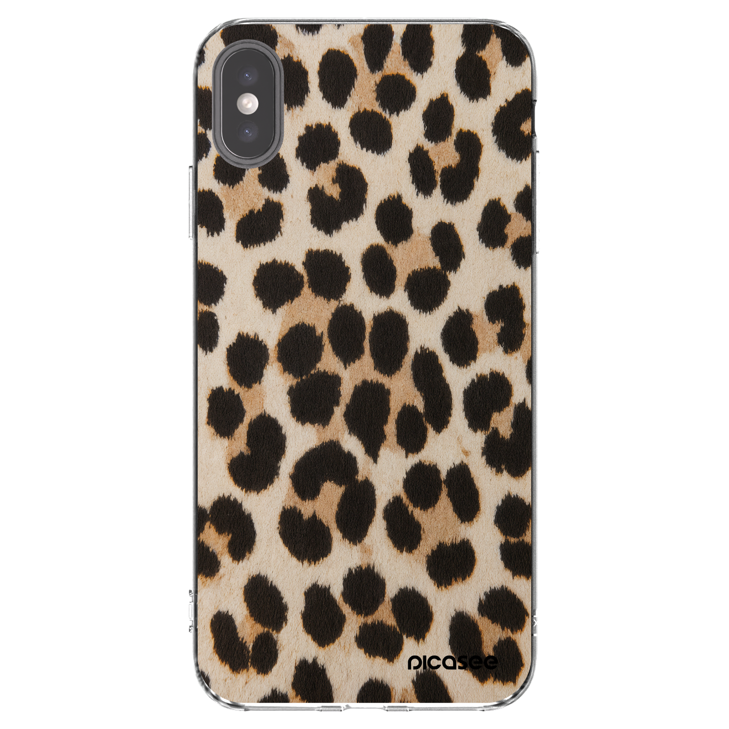 Picasee Apple iPhone XS Max Hülle - Transparentes Silikon - Brown Tiger