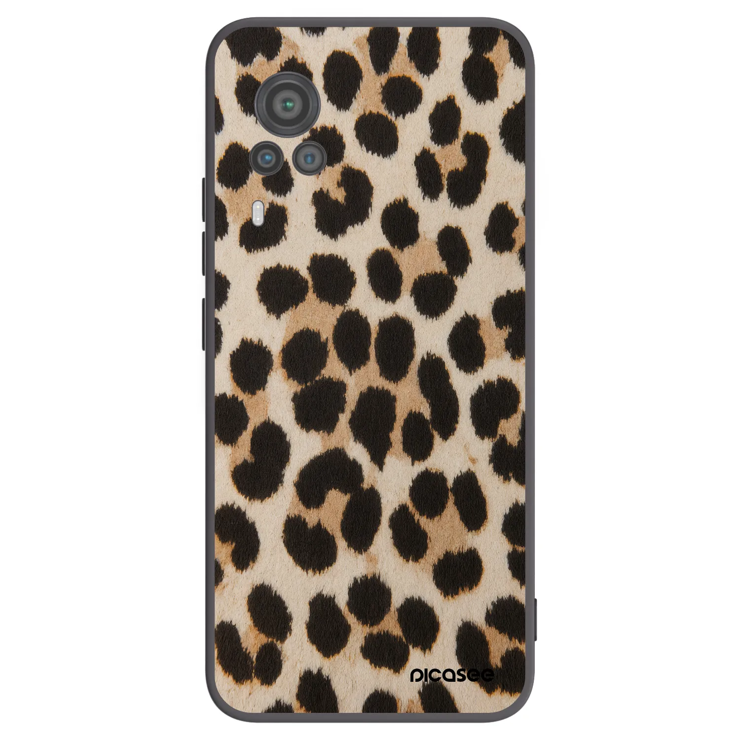 Picasee Vivo X60 Pro 5G Hülle - Schwarzes Silikon - Brown Tiger