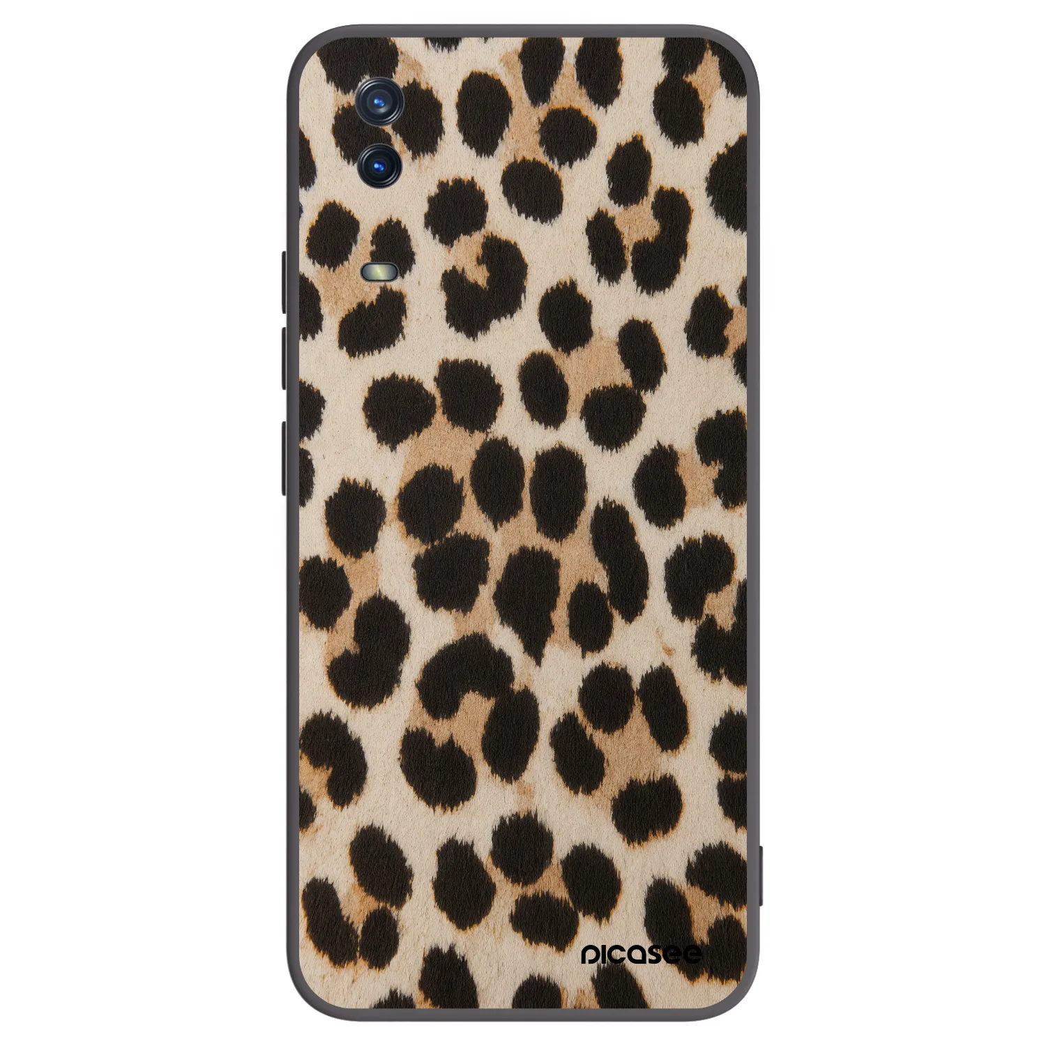 Picasee Vivo Y11s Hülle - Schwarzes Silikon - Brown Tiger