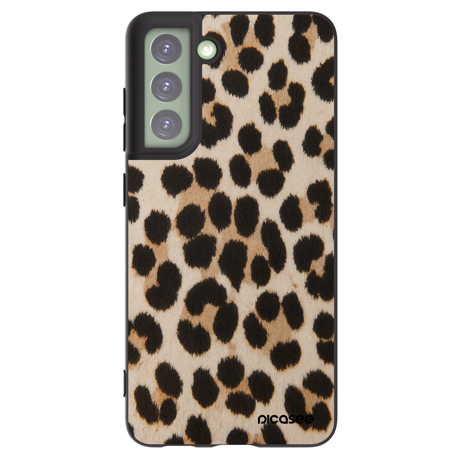 Picasee Samsung Galaxy S21 FE 5G Hülle - Schwarzes Silikon - Brown Tiger
