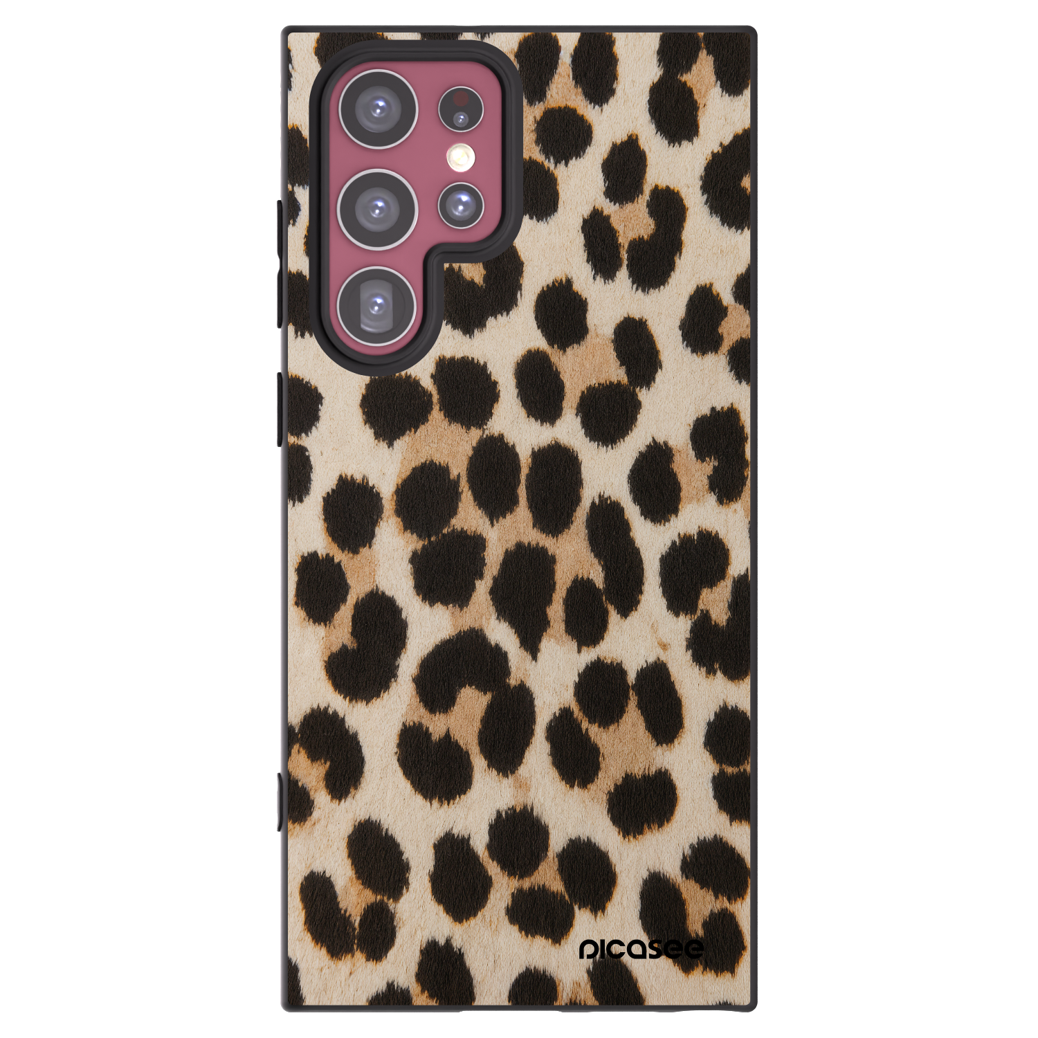 Picasee Samsung Galaxy S22 Ultra 5G Hülle - Schwarzes Silikon - Brown Tiger