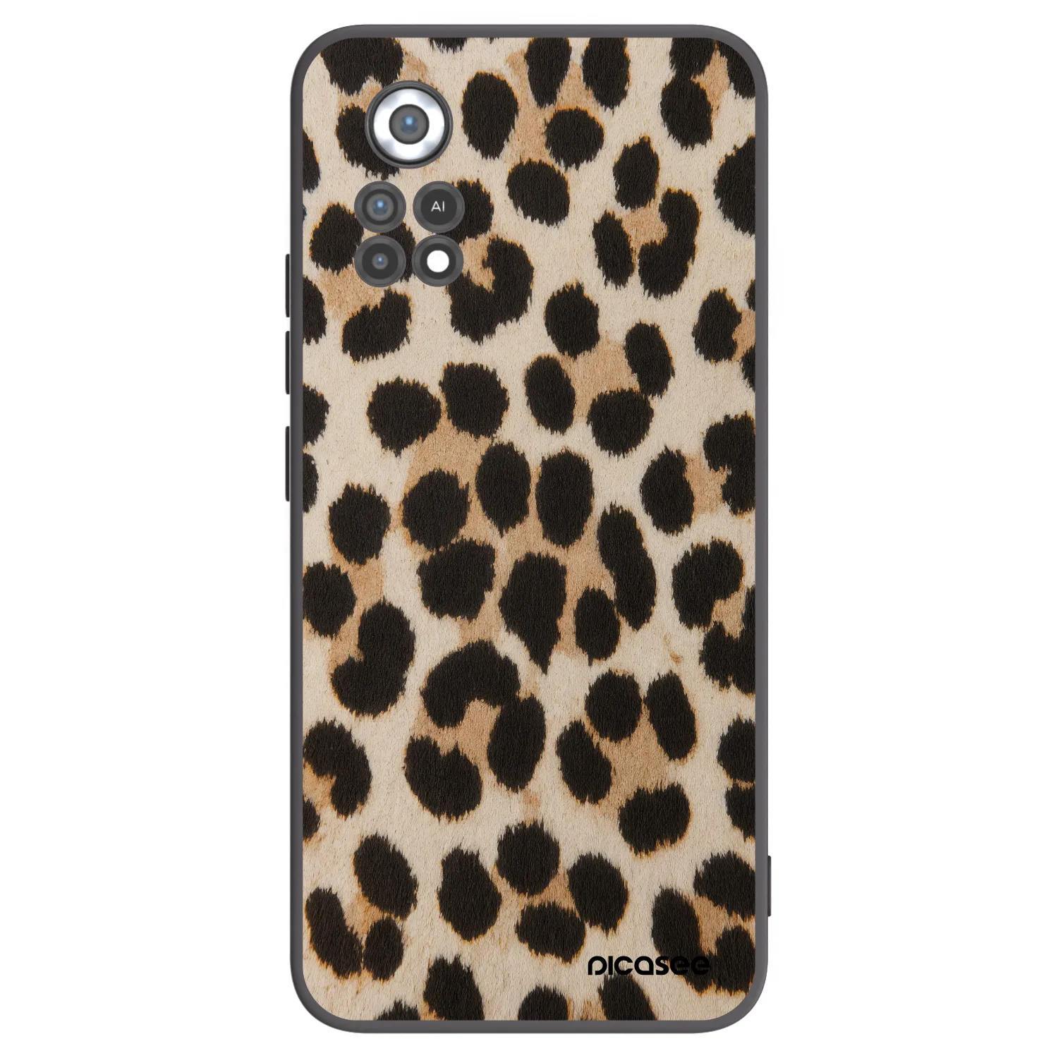 Picasee Xiaomi Poco X4 Pro 5G Hülle - Schwarzes Silikon - Brown Tiger