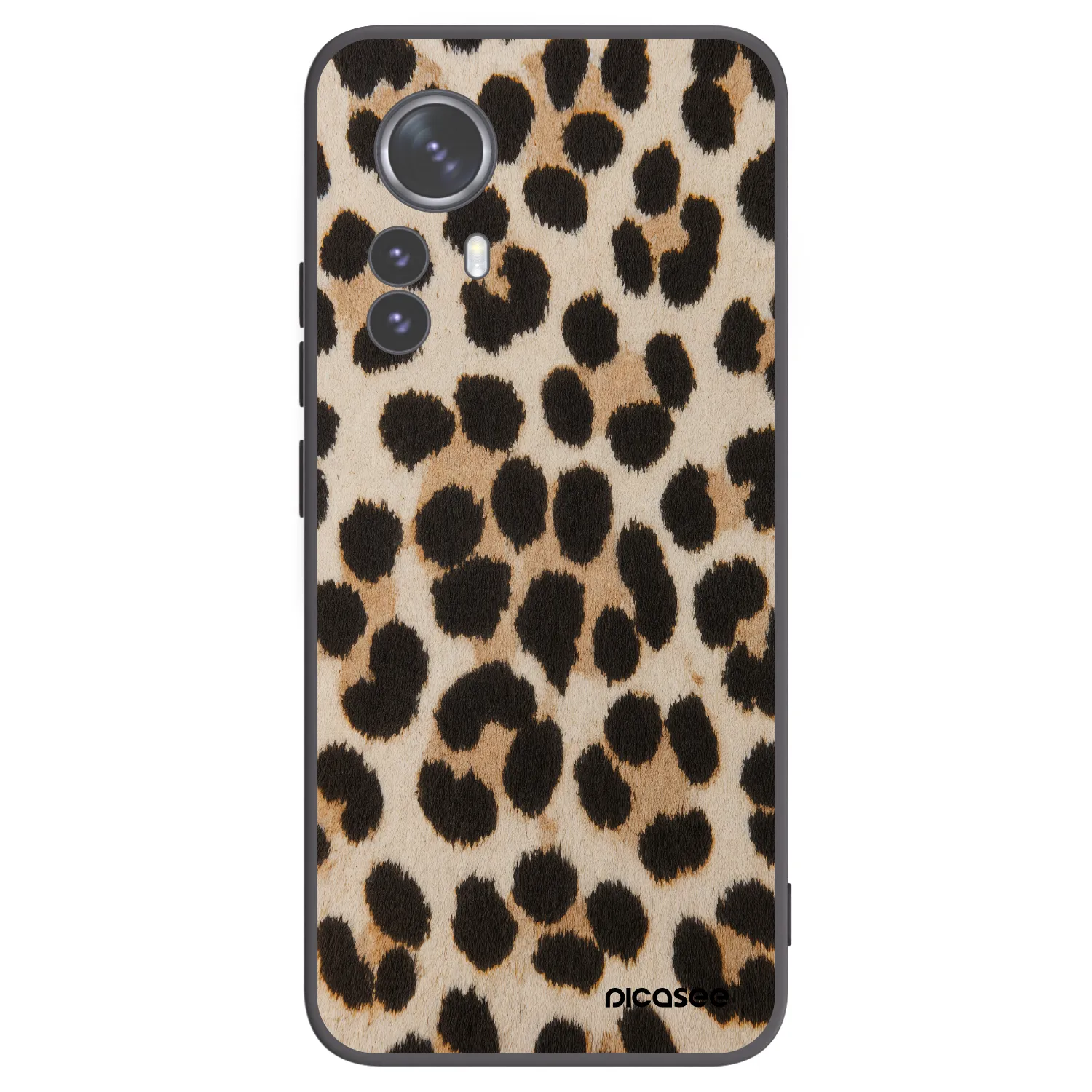 Picasee Xiaomi 12 Pro Hülle - Schwarzes Silikon - Brown Tiger
